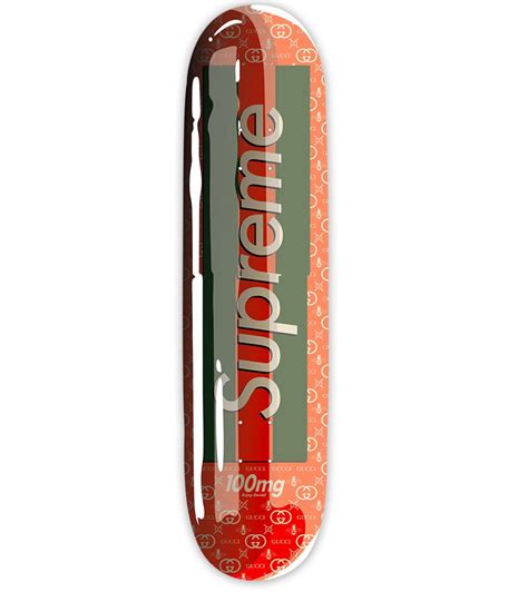 Supreme x Gucci Pill Red Skateboard Deck by Denial 